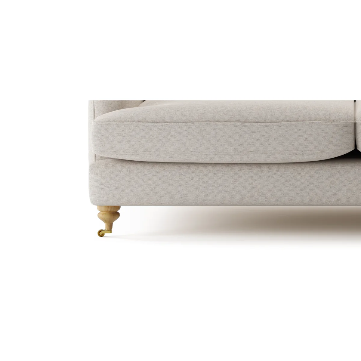 Chilworth Natural Fabric Armchair with Grey Cushion – image 12