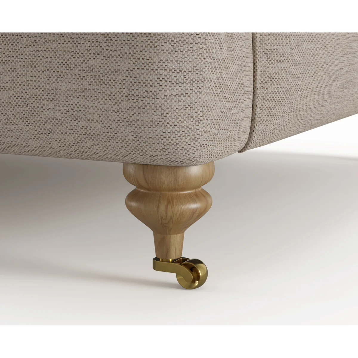 Chilworth Natural Fabric Armchair with Grey Cushion – image 5