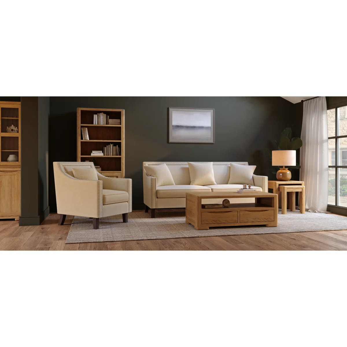 Chartwell Ivory Linen Armchair – image 7