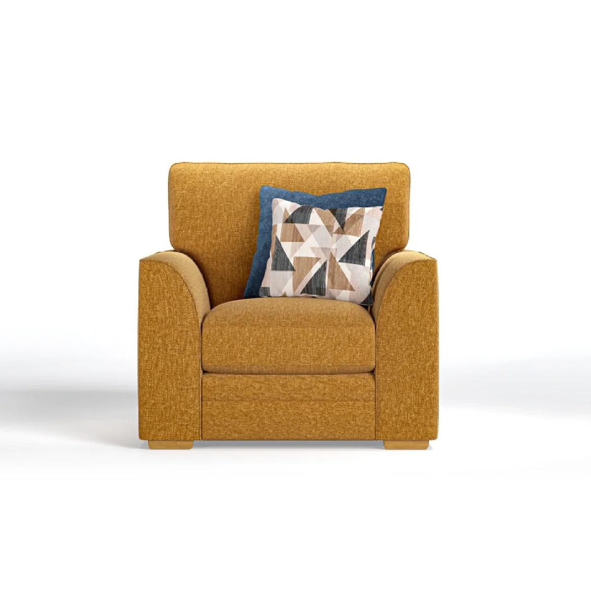 Jasper Ochre Chenille Fabric Armchair – image 2