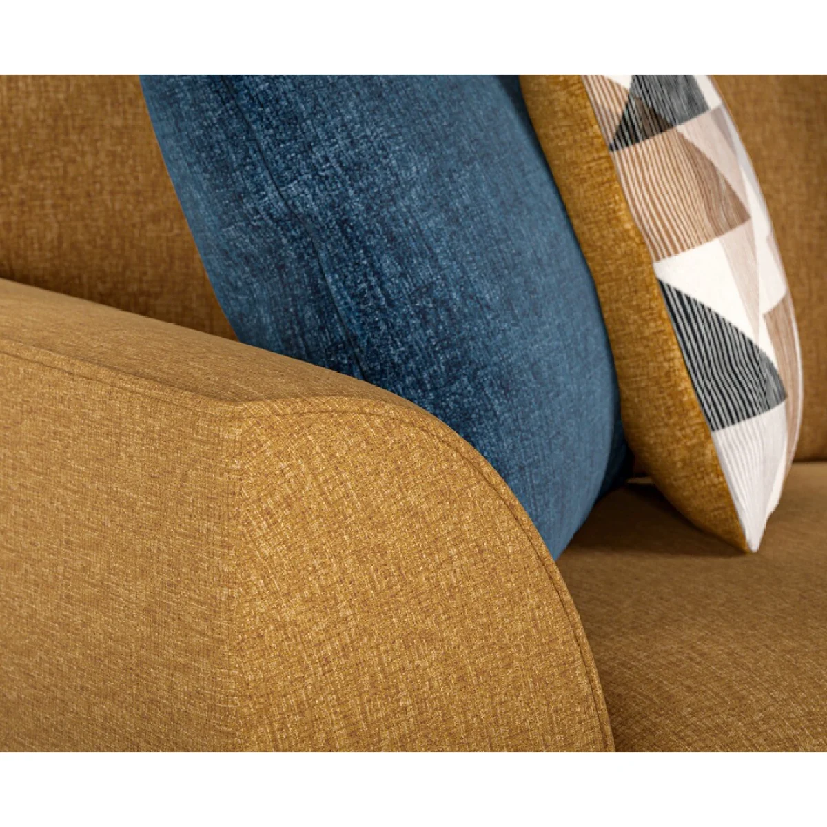 Jasper Ochre Chenille Fabric Armchair – image 4