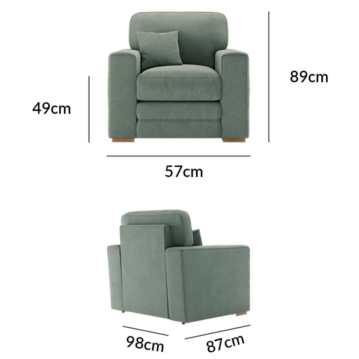 Madden Blue Fabric Armchair – image 9