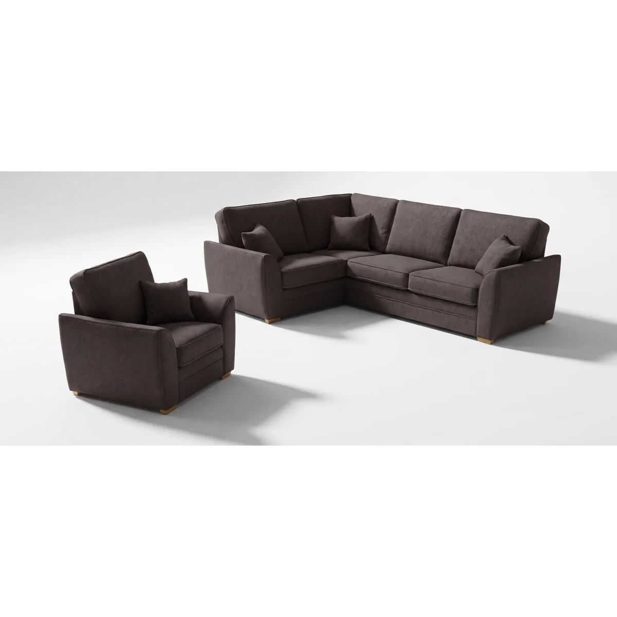 Bella Chocolate Fabric Armchair – image 7