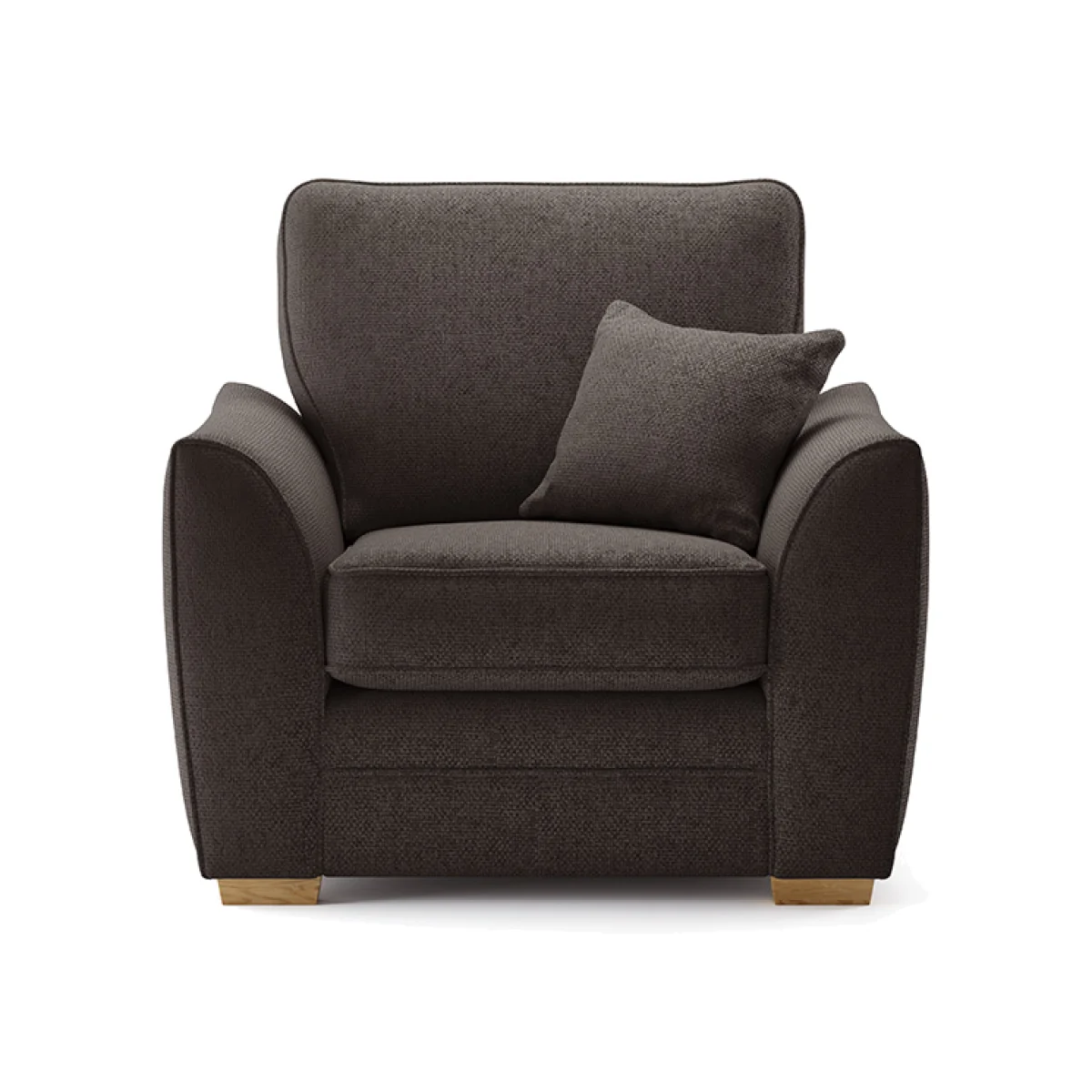 Bella Chocolate Fabric Armchair – image 1