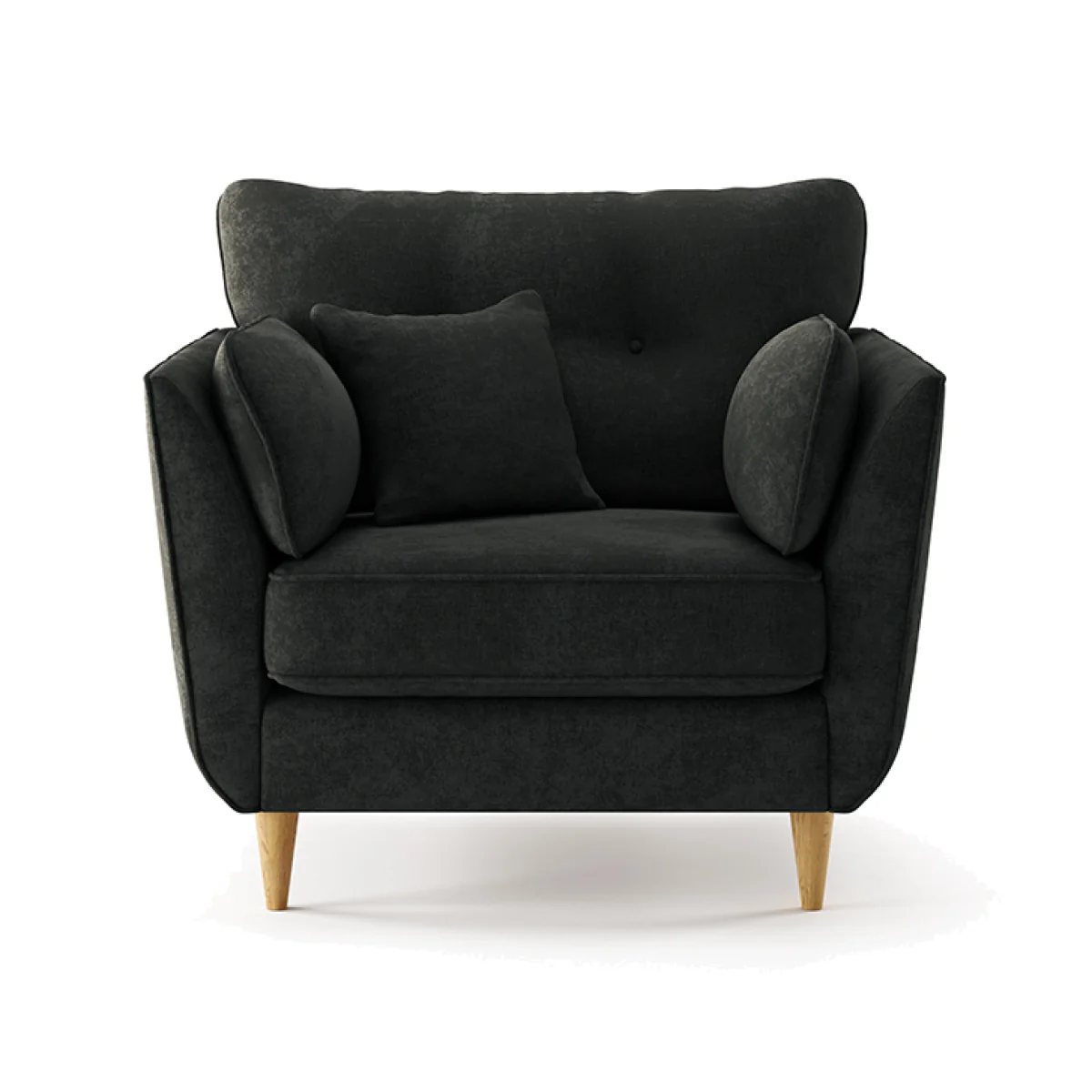 Capri Anthracite Chenille Fabric Armchair – image 1