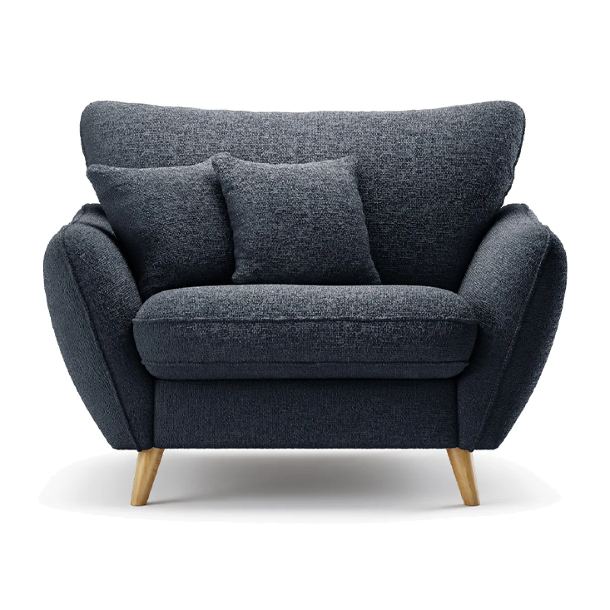 Palma Navy Chenille Fabric Armchair – image 1