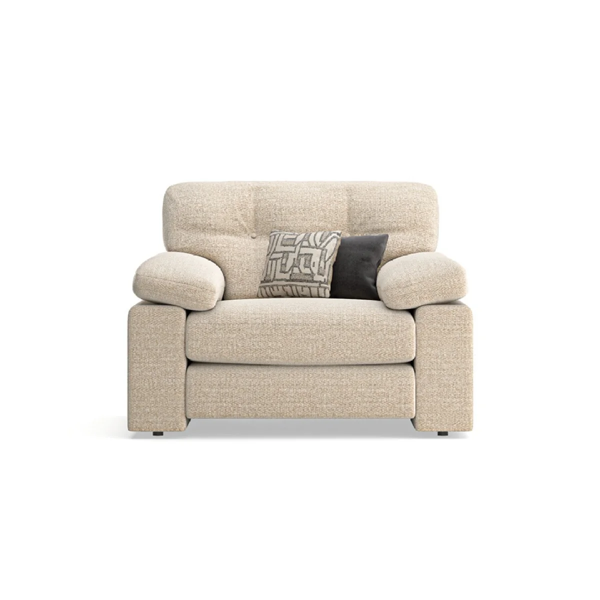 Helston Ivory Fabric Armchair – image 2