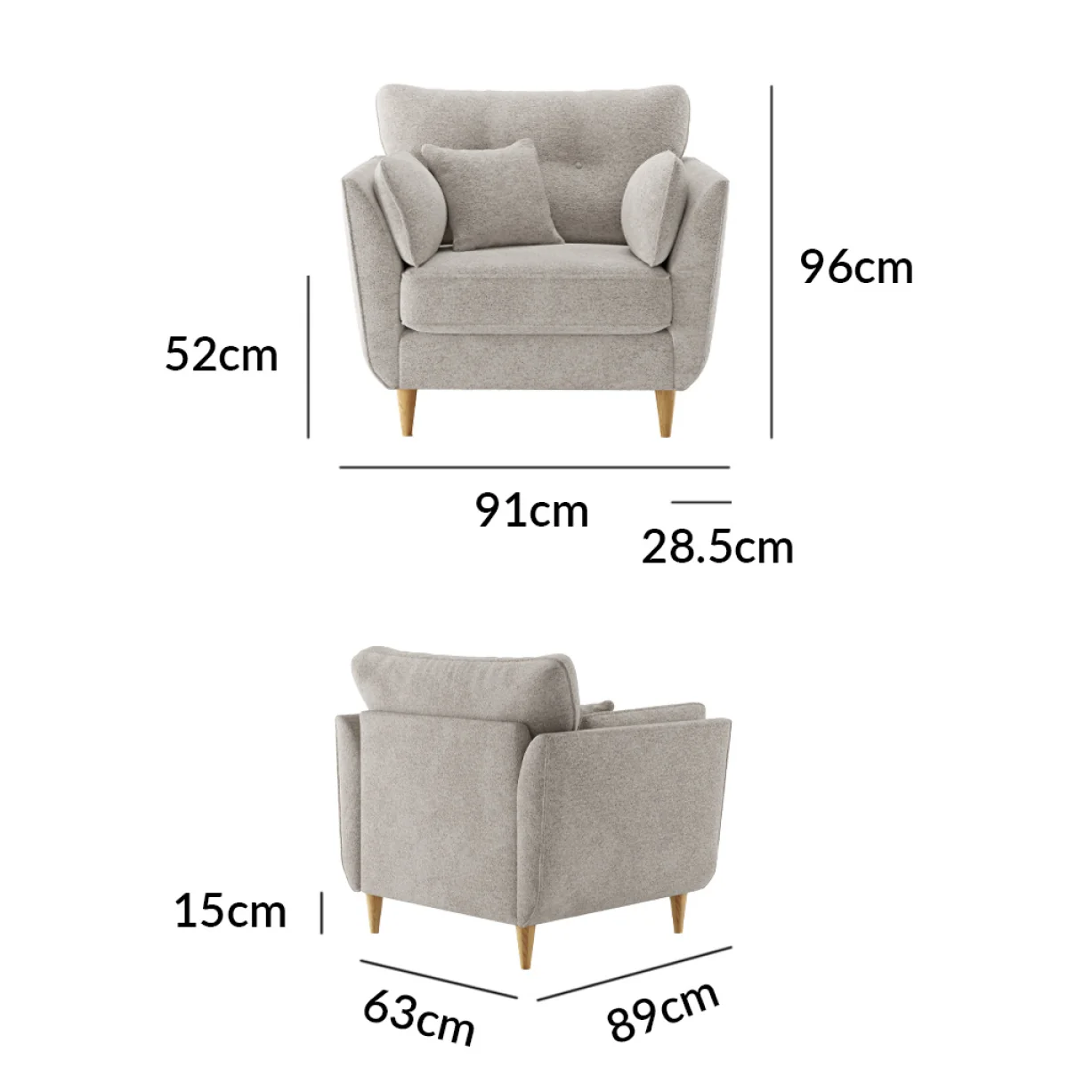 Capri Cloud Boucle Fabric Armchair – image 8