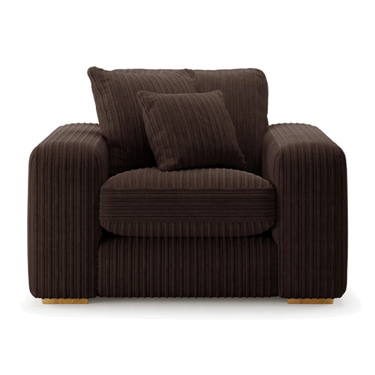 Milan Chocolate Fabric Armchair – image 1