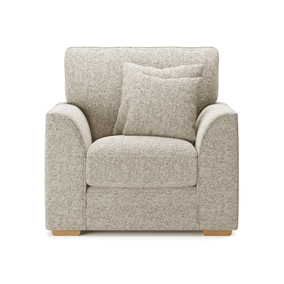 Jasper Natural Chenille Fabric Armchair – image 1