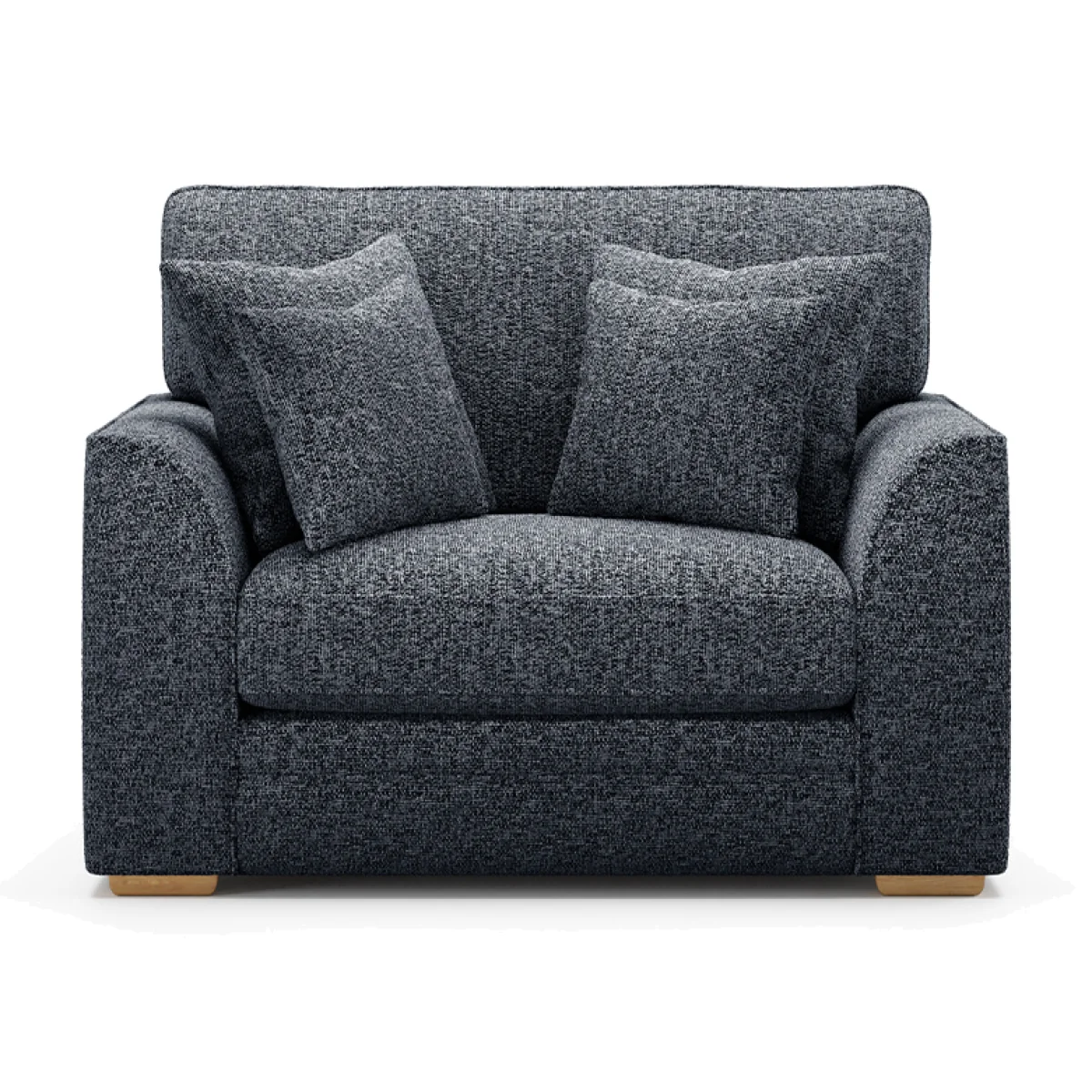 Jasper Navy Chenille Fabric Love Chair – image 1