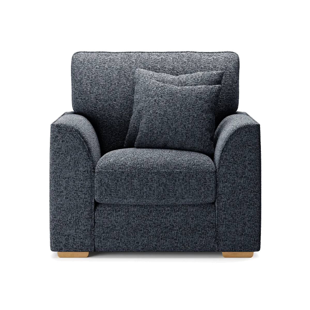 Jasper Navy Chenille Fabric Armchair – image 1