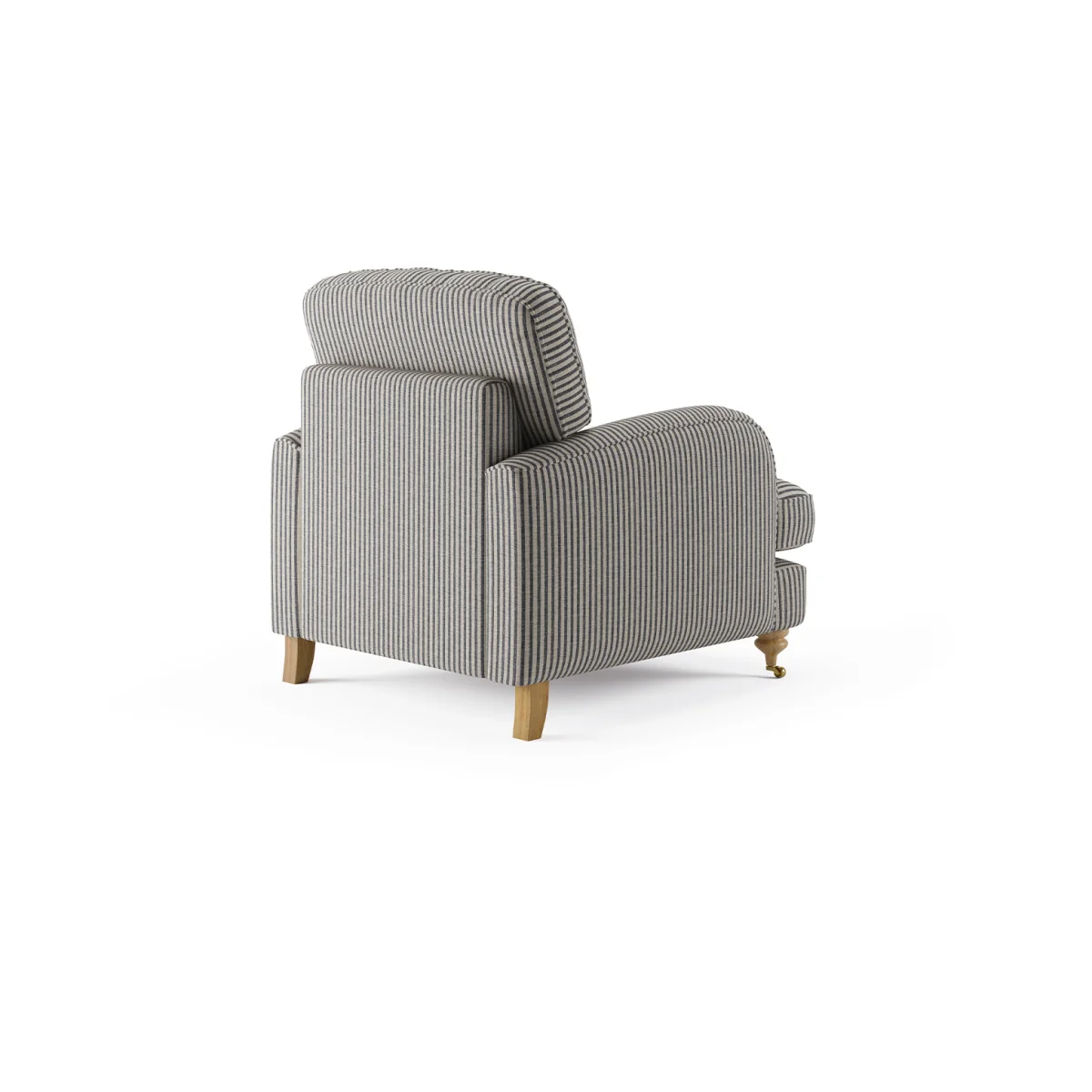 Chilworth Cove Navy Striped Fabric Armchair – image 3
