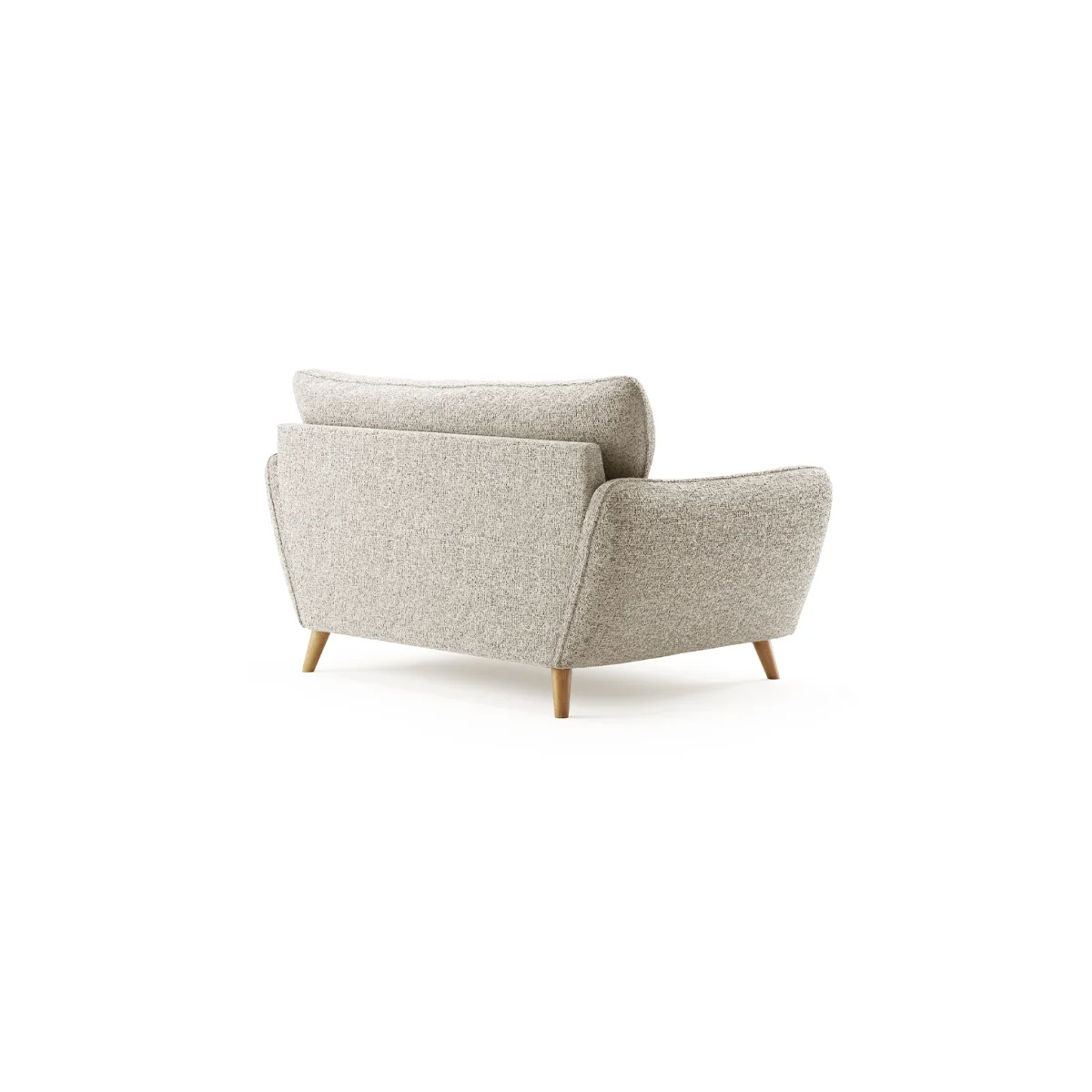 Palma Natural Chenille Fabric Love Chair – image 2