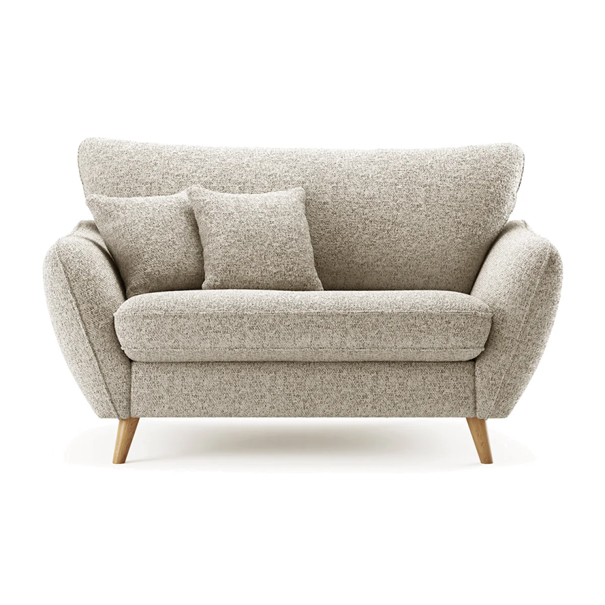 Palma Natural Chenille Fabric Love Chair – image 1