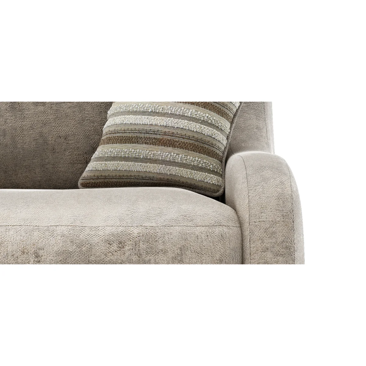 Palermo Truffle Chenille Fabric High Back Swivel Armchair – image 6