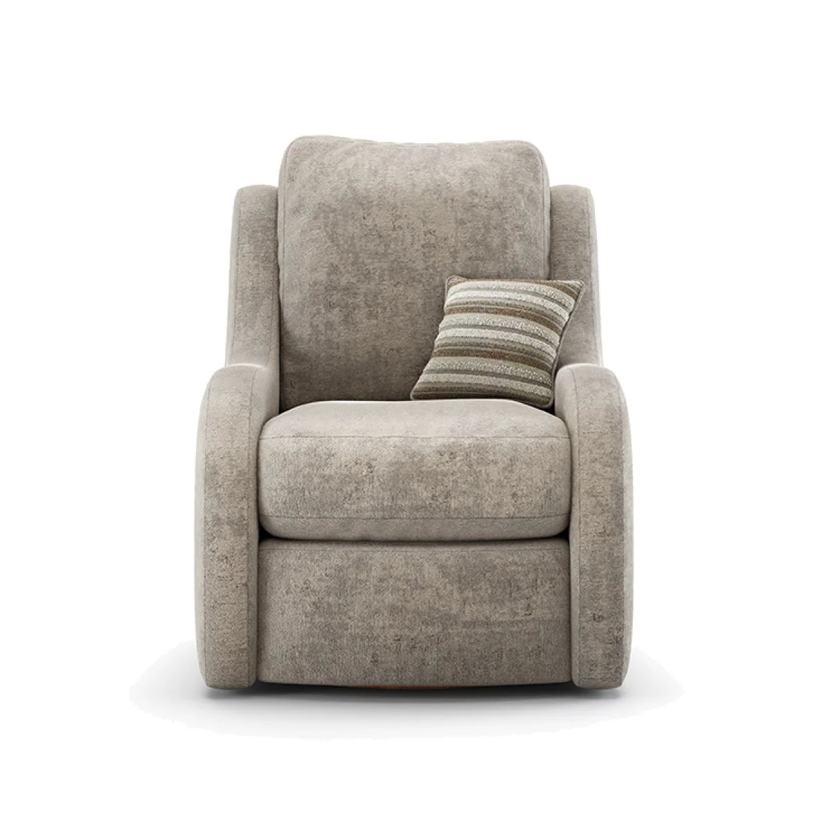 Palermo Truffle Chenille Fabric High Back Swivel Armchair – image 1
