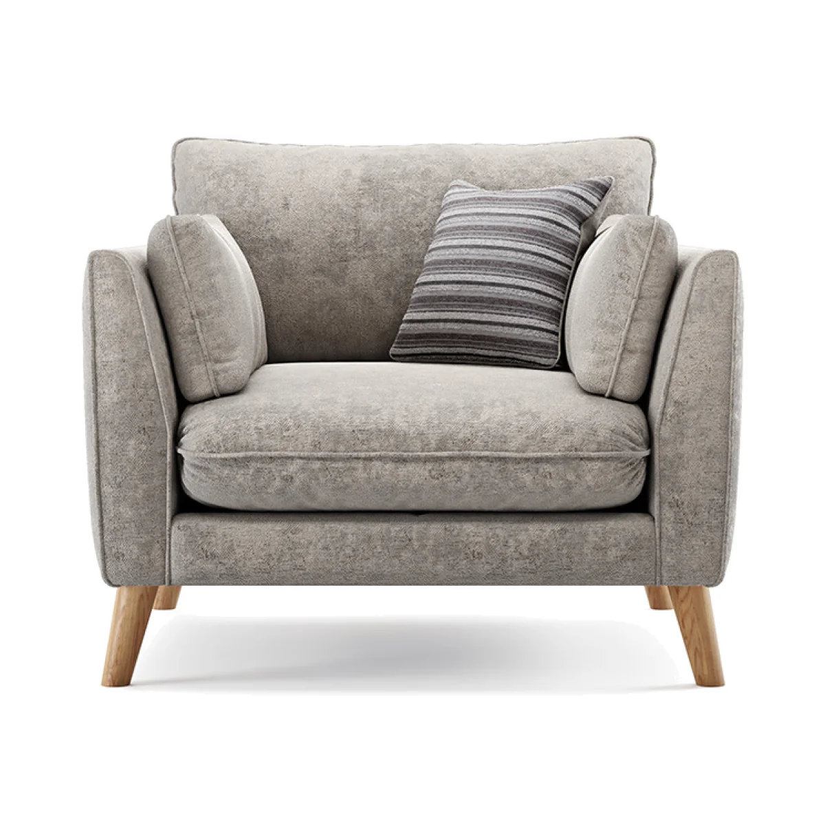 Palermo Silver Chenille Fabric Armchair – image 1