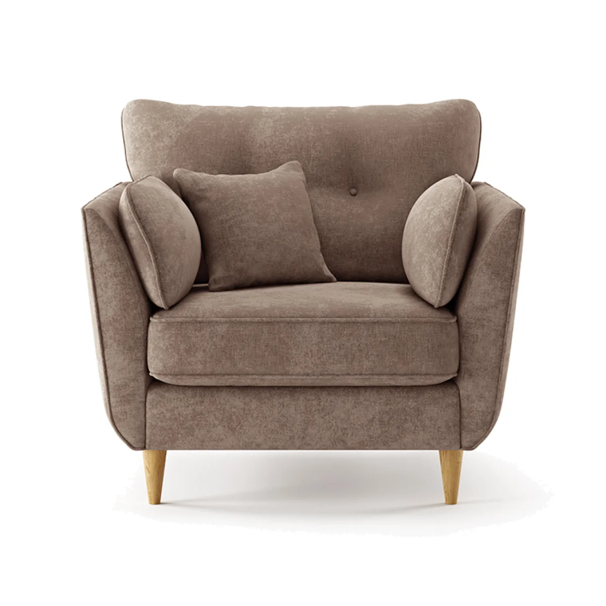 Capri Latte Chenille Fabric Armchair – image 1
