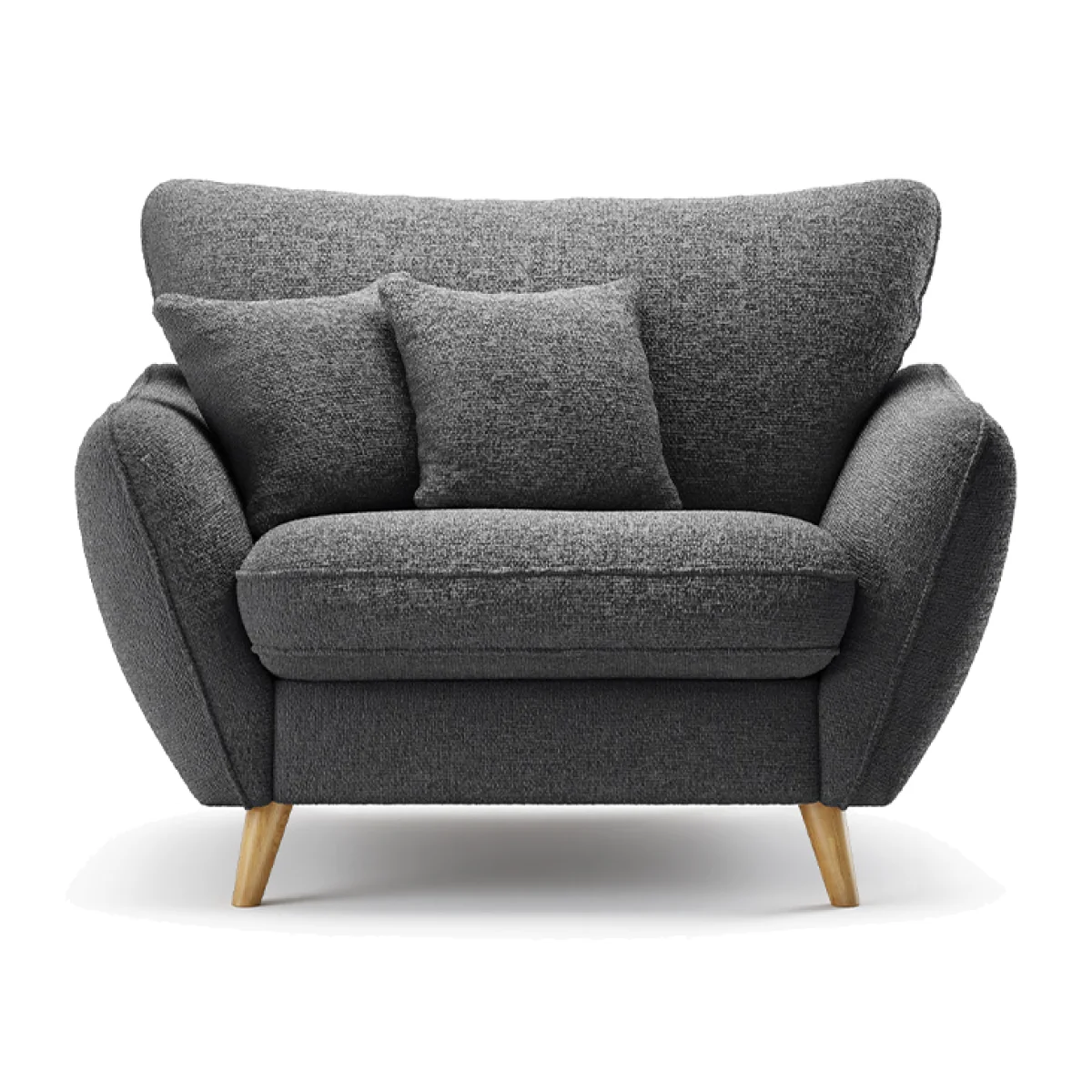 Palma Charcoal Chenille Fabric Armchair – image 1