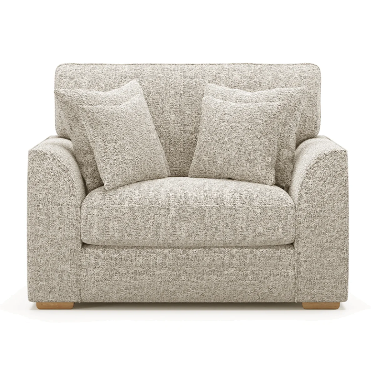 Jasper Natural Chenille Fabric Love Chair – image 1