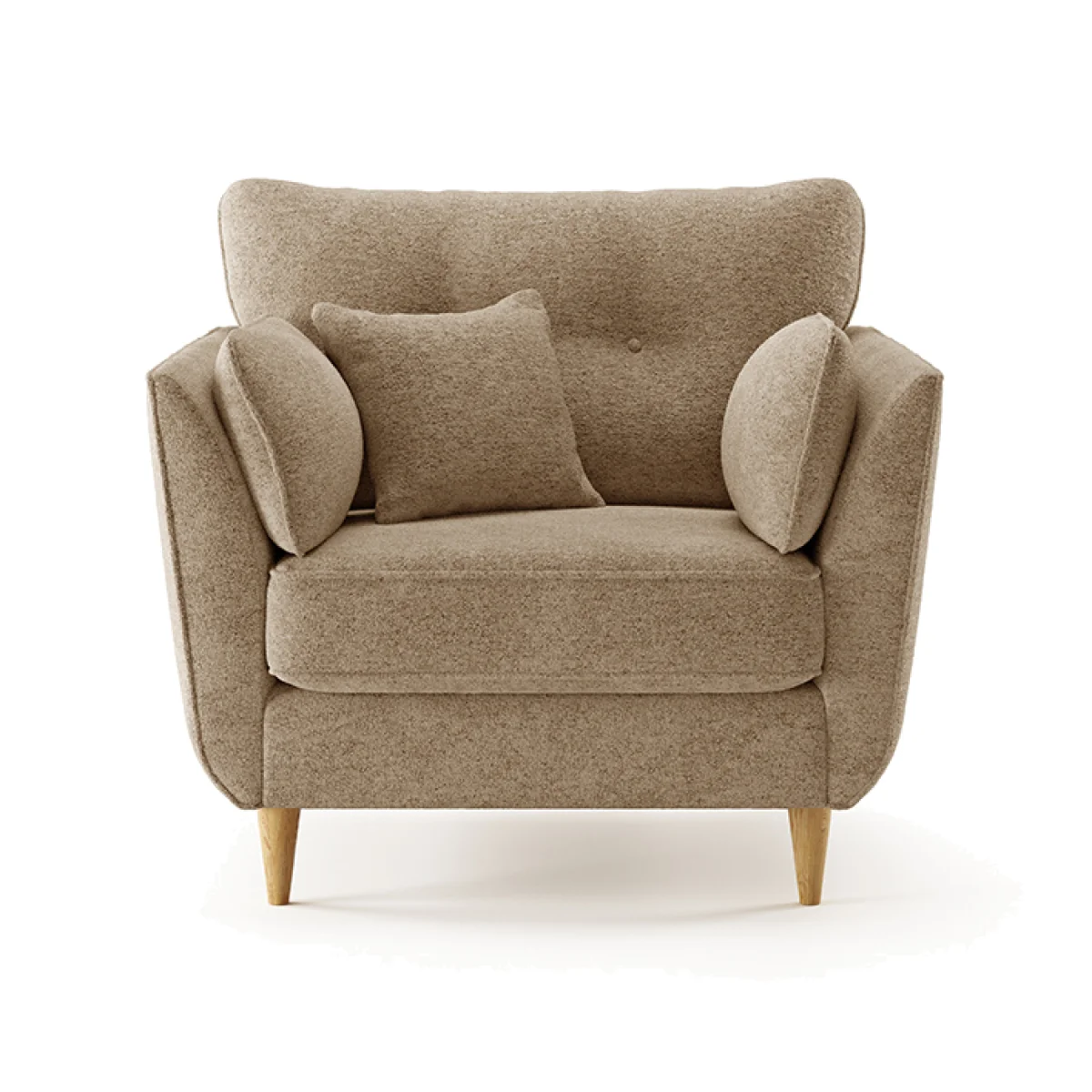Capri Caramel Boucle Fabric Armchair – image 1