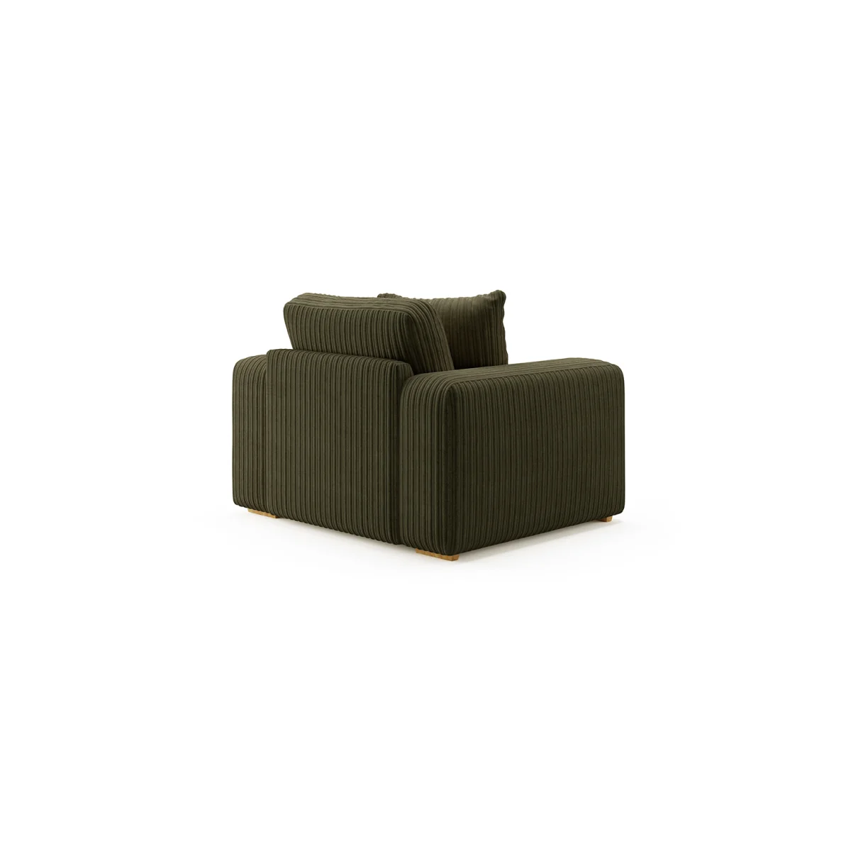 Milan Moss Green Fabric Armchair – image 2