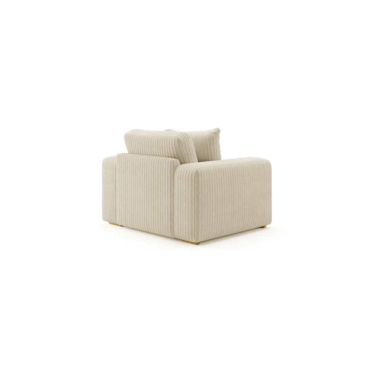 Milan Ivory Fabric Armchair – image 2