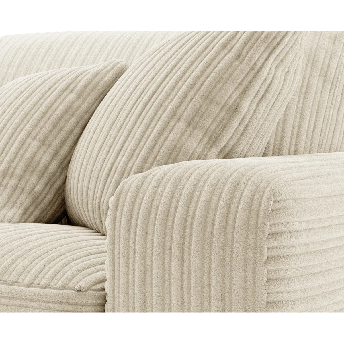 Milan Ivory Fabric Armchair – image 3