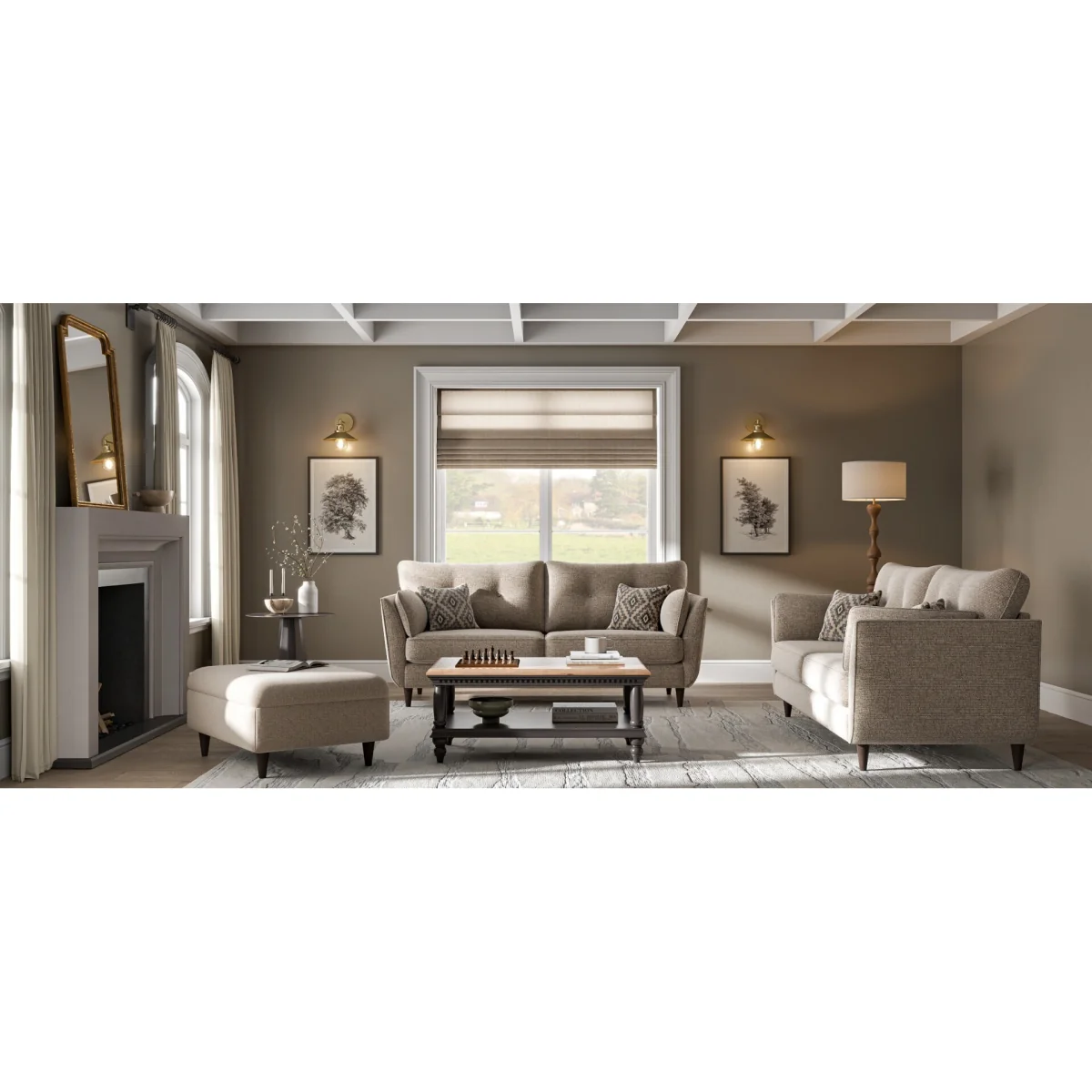 Capri Mushroom Fabric Armchair – image 13