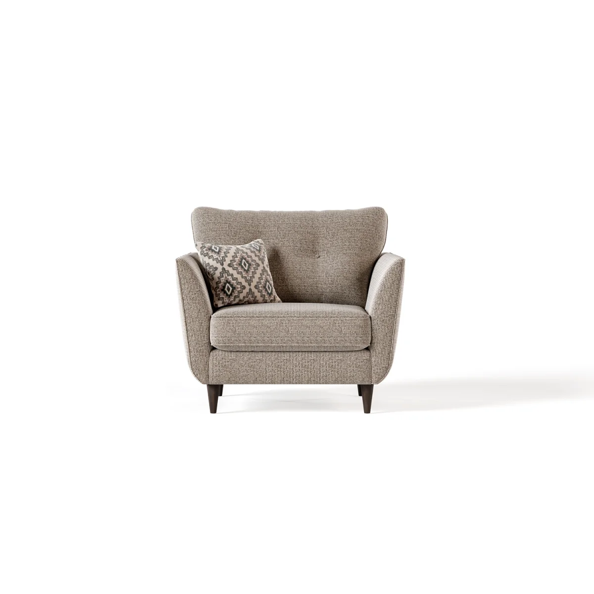 Capri Mushroom Fabric Armchair – image 4