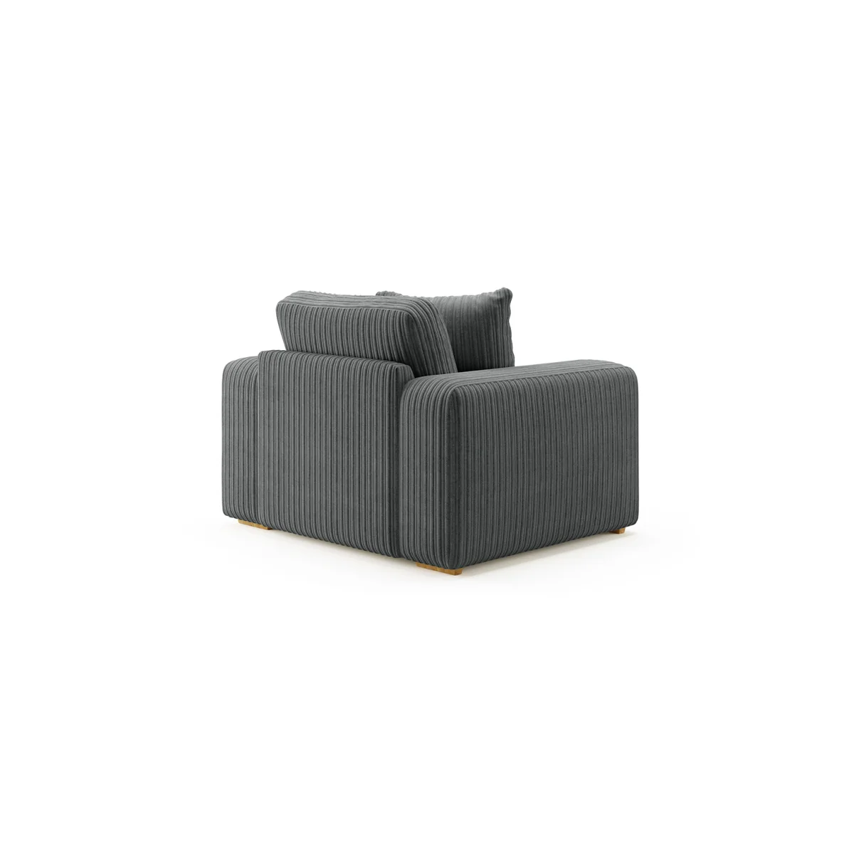 Milan Grey Fabric Armchair – image 2