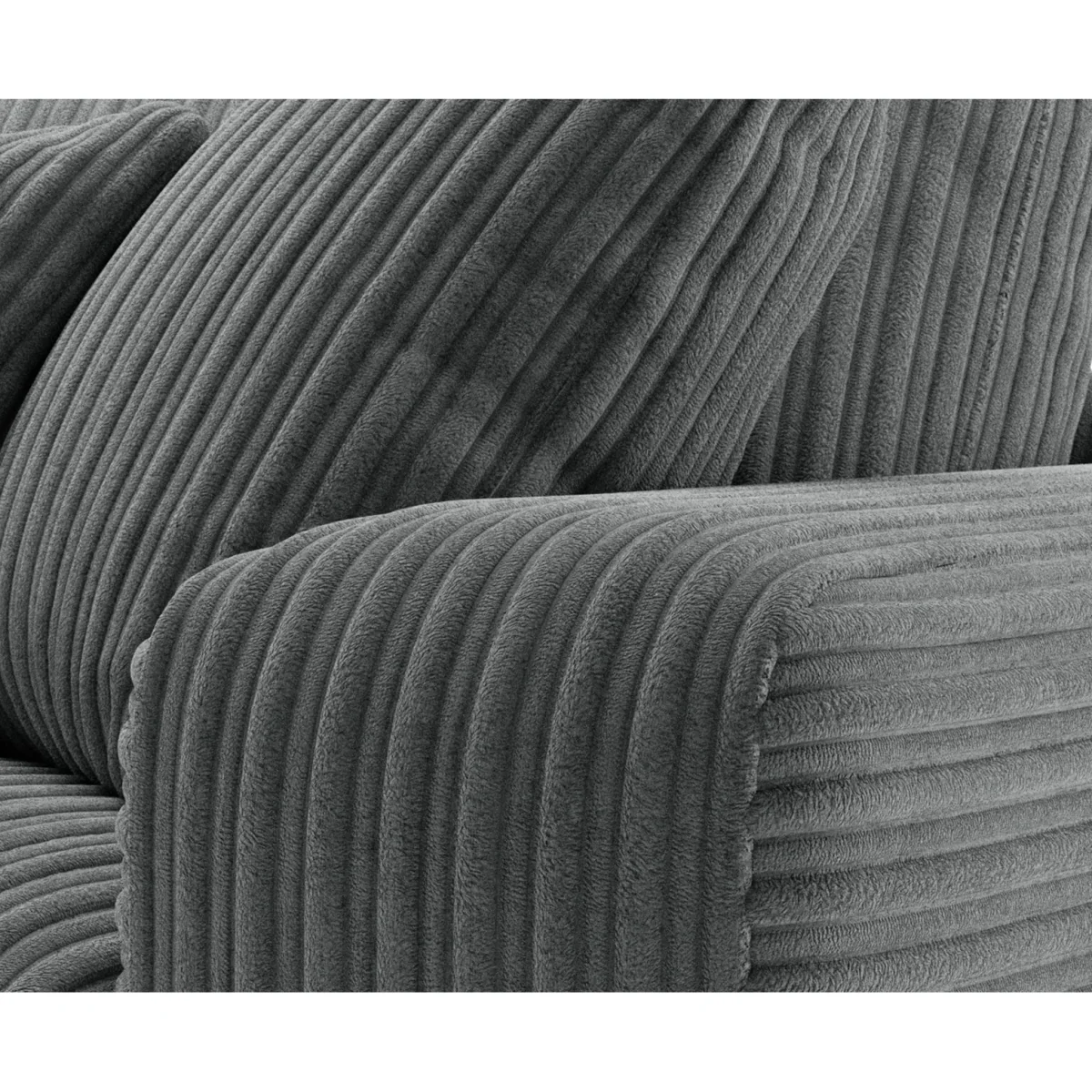 Milan Grey Fabric Armchair – image 4