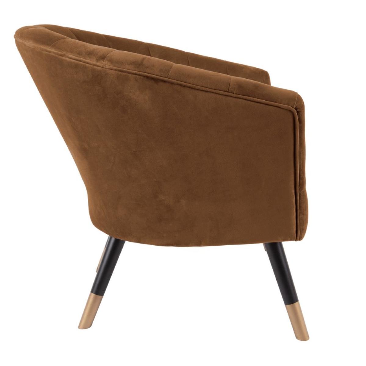 Leitmotiv Royal Velvet Chair in Chocolate Brown – image 4