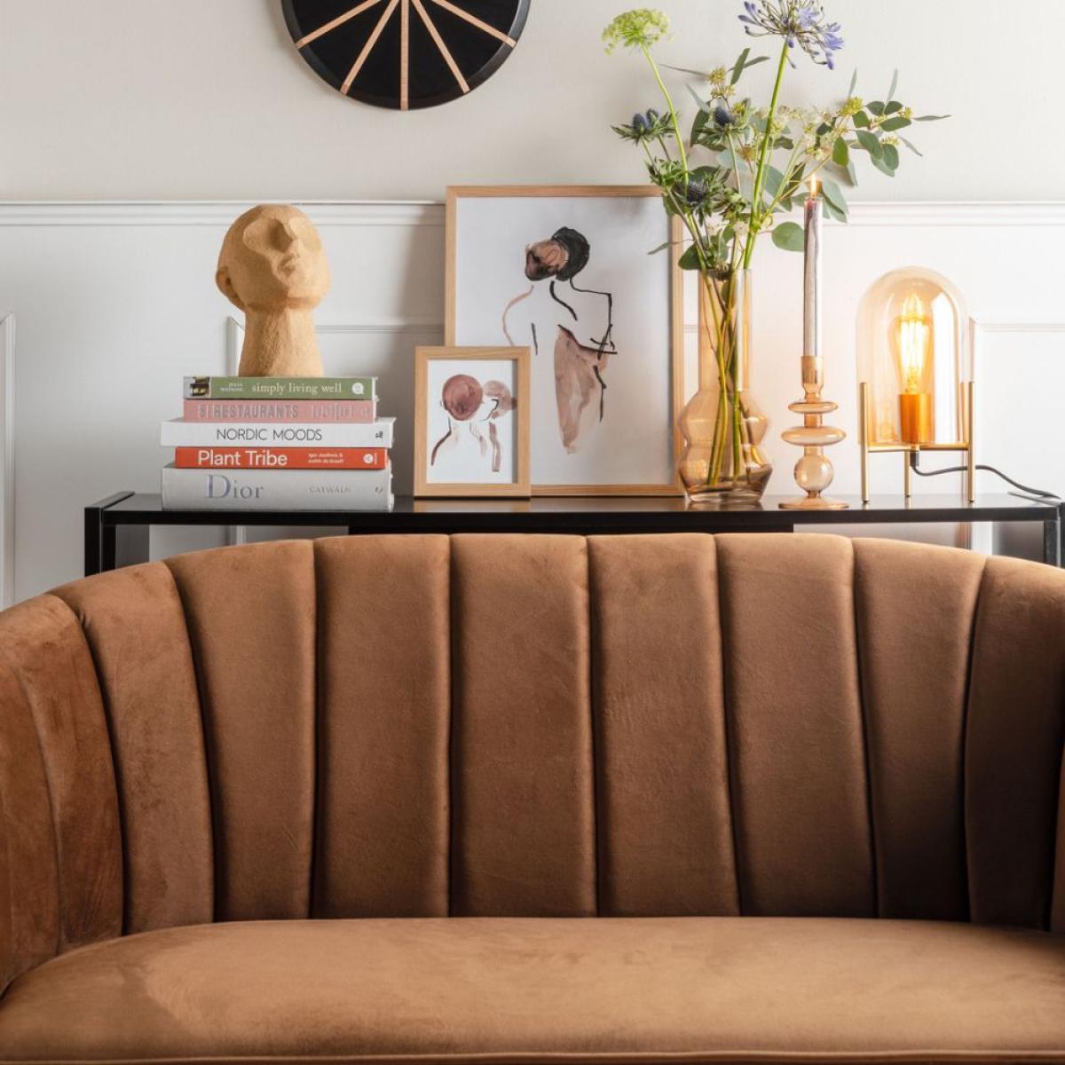 Leitmotiv Royal Velvet Chair in Chocolate Brown – image 5
