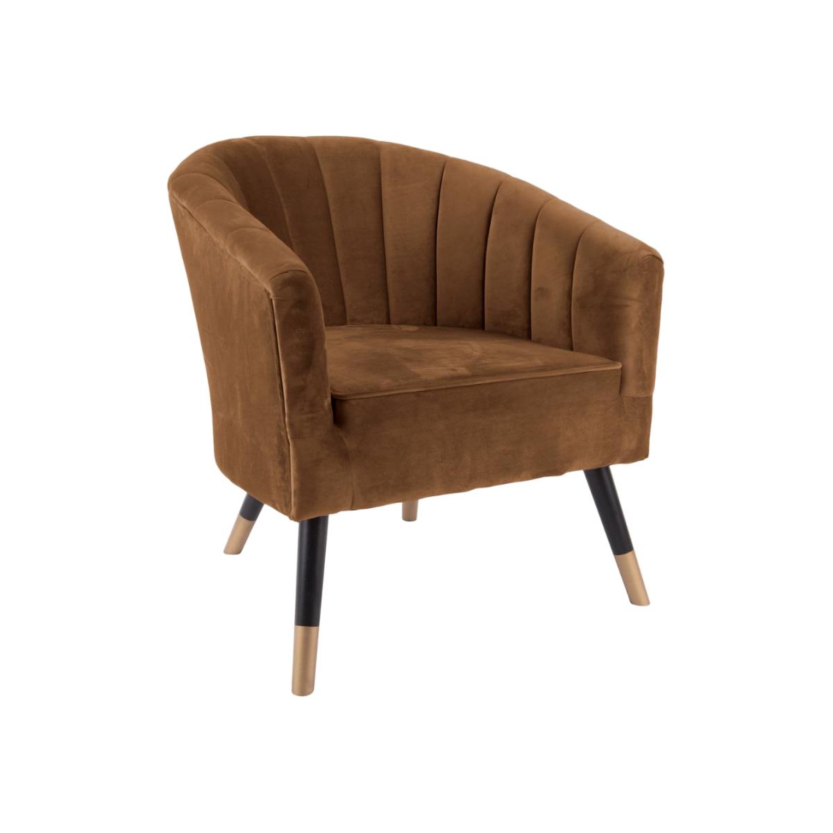 Leitmotiv Royal Velvet Chair in Chocolate Brown – image 1
