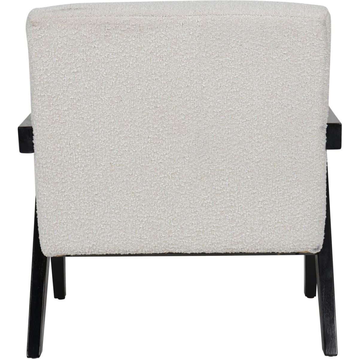 Libra Calm Neutral Collection - San Diego Wooden Frame Cream Boucle Armchair – image 3