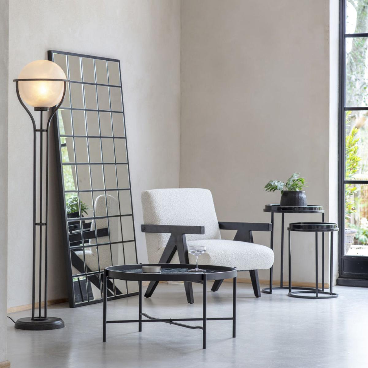 Libra Calm Neutral Collection - San Diego Wooden Frame Cream Boucle Armchair – image 6