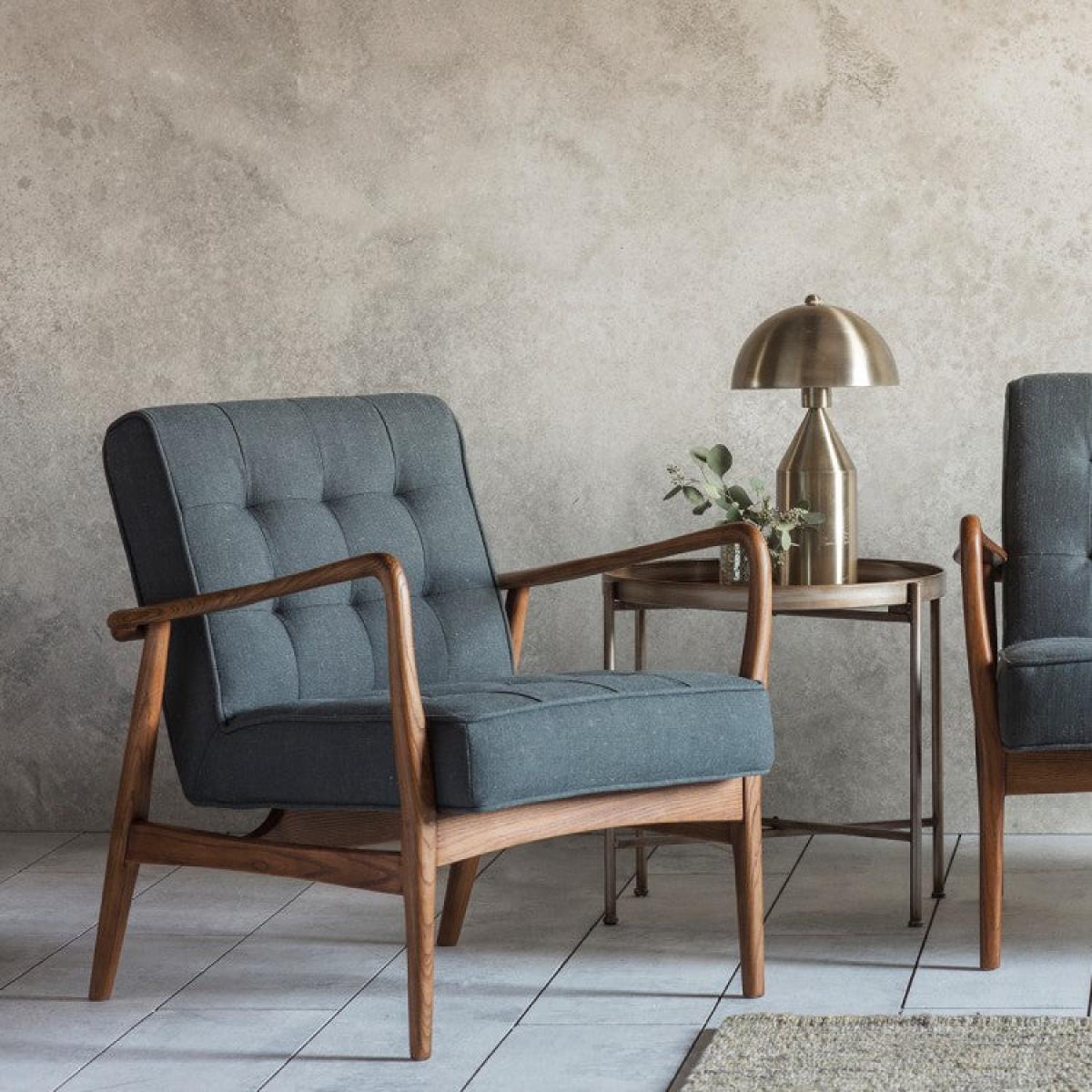 Gallery Interiors Humber Occasional Chair in Dark Grey – image 6