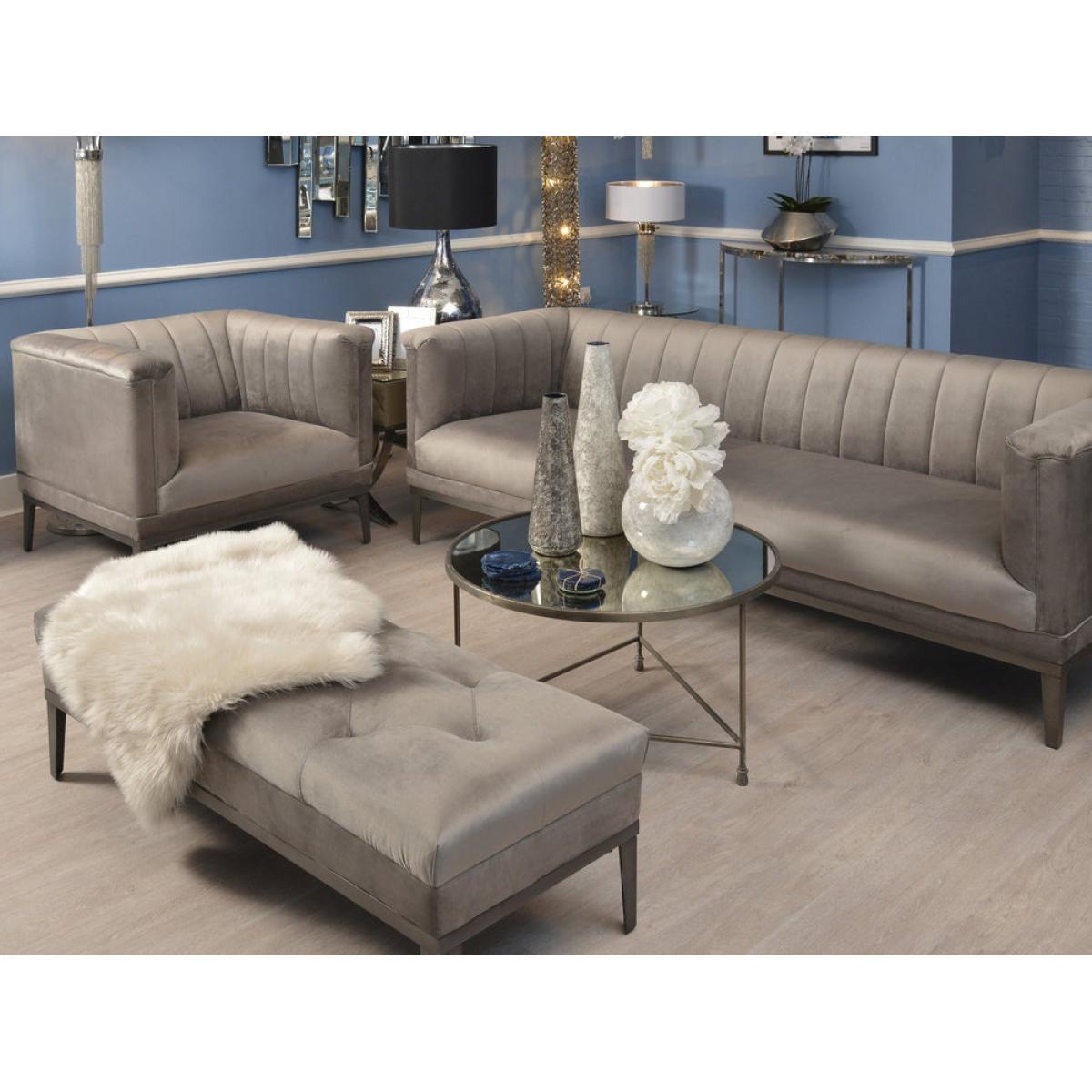 Libra Belgravia Ribbed Armchair Grey – image 4