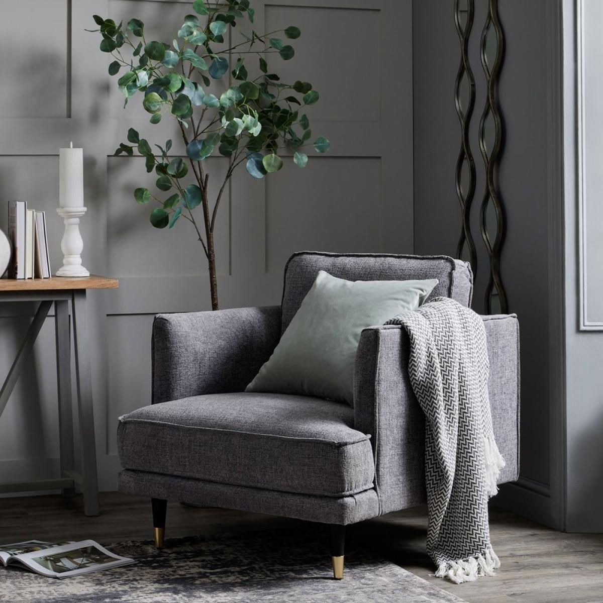 Hill Interiors Hampton Grey Large Armchair – image 2