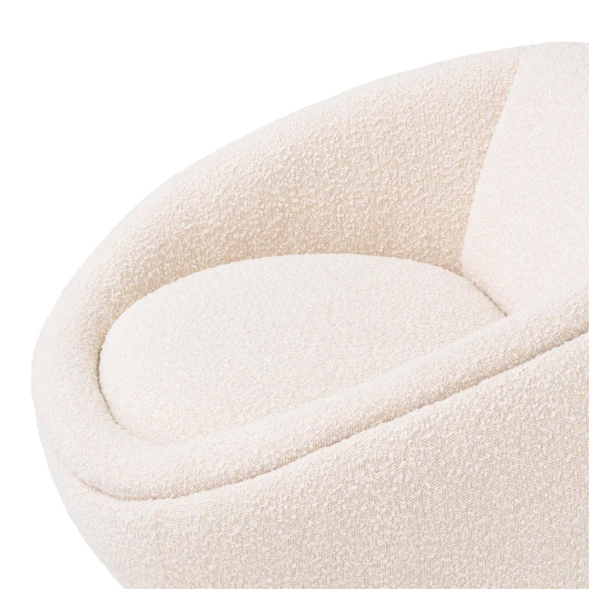 Eichholtz Bollinger Swivel Chair in Bouclé Cream – image 3