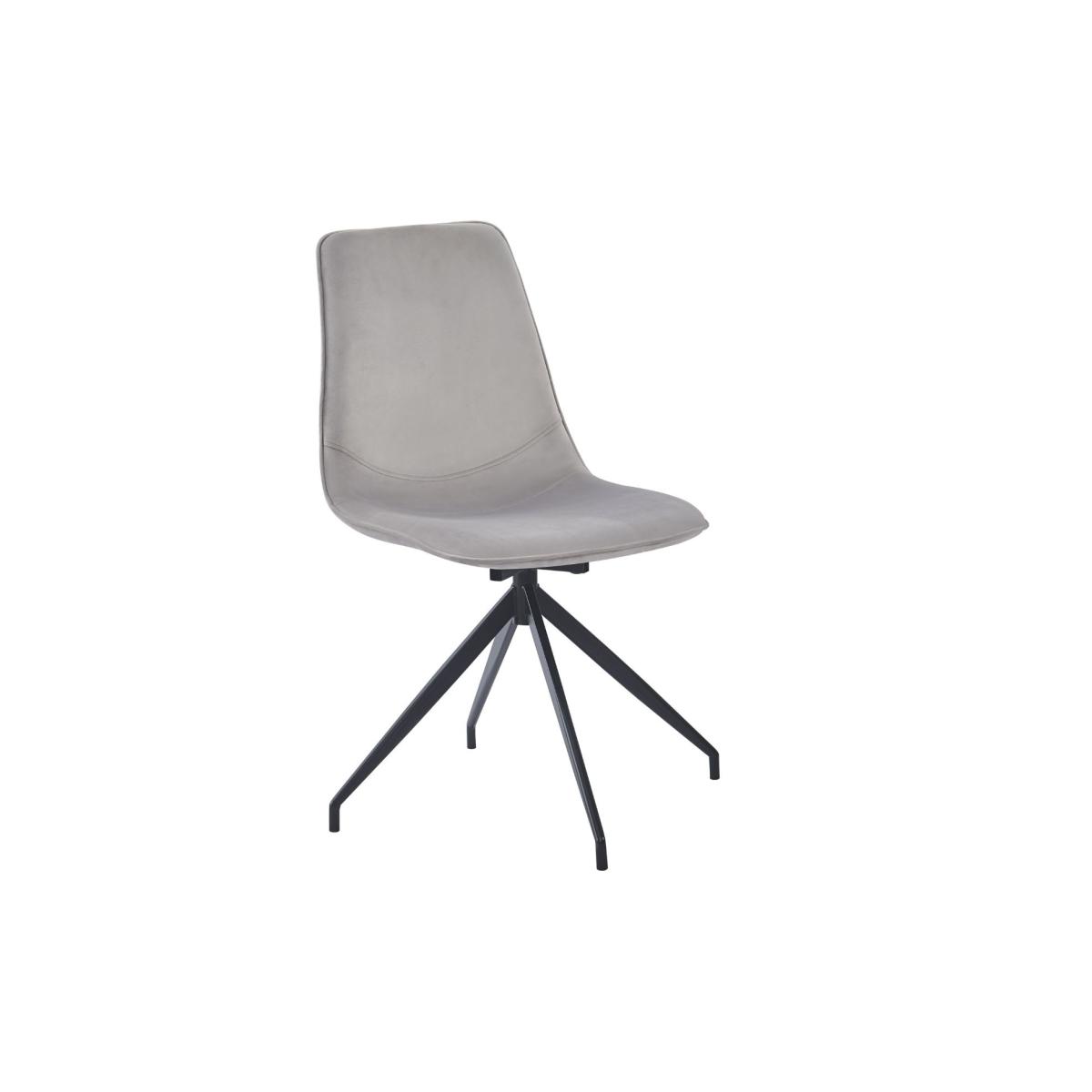 Isabella - Swivel Chair - Light Grey Velvet – image 2