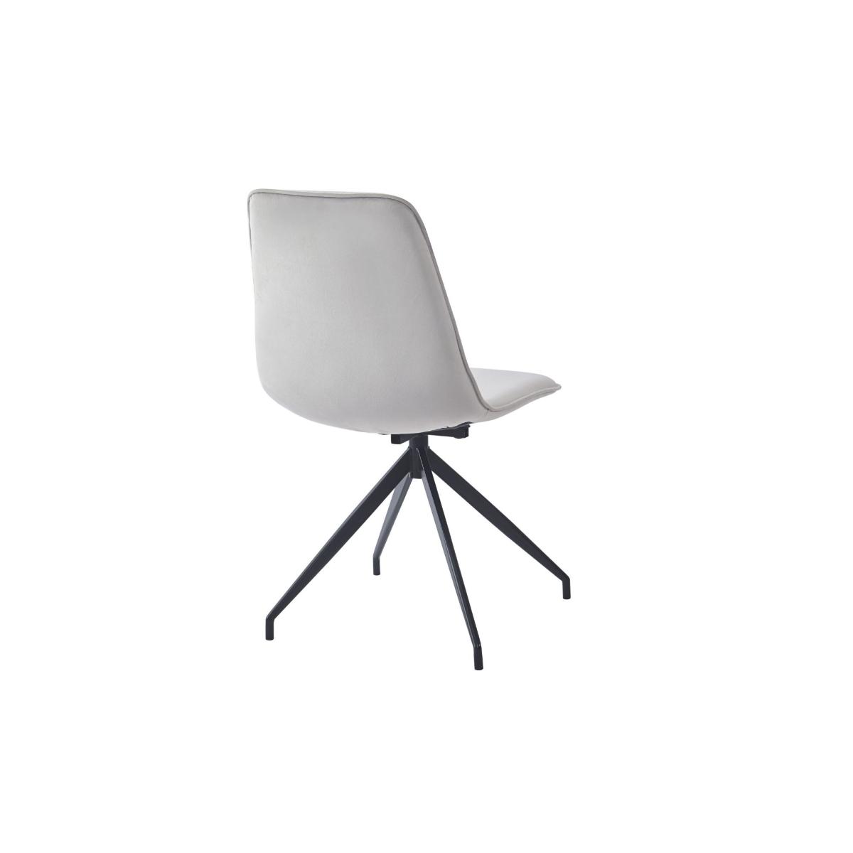 Isabella - Swivel Chair - Light Grey Velvet – image 3