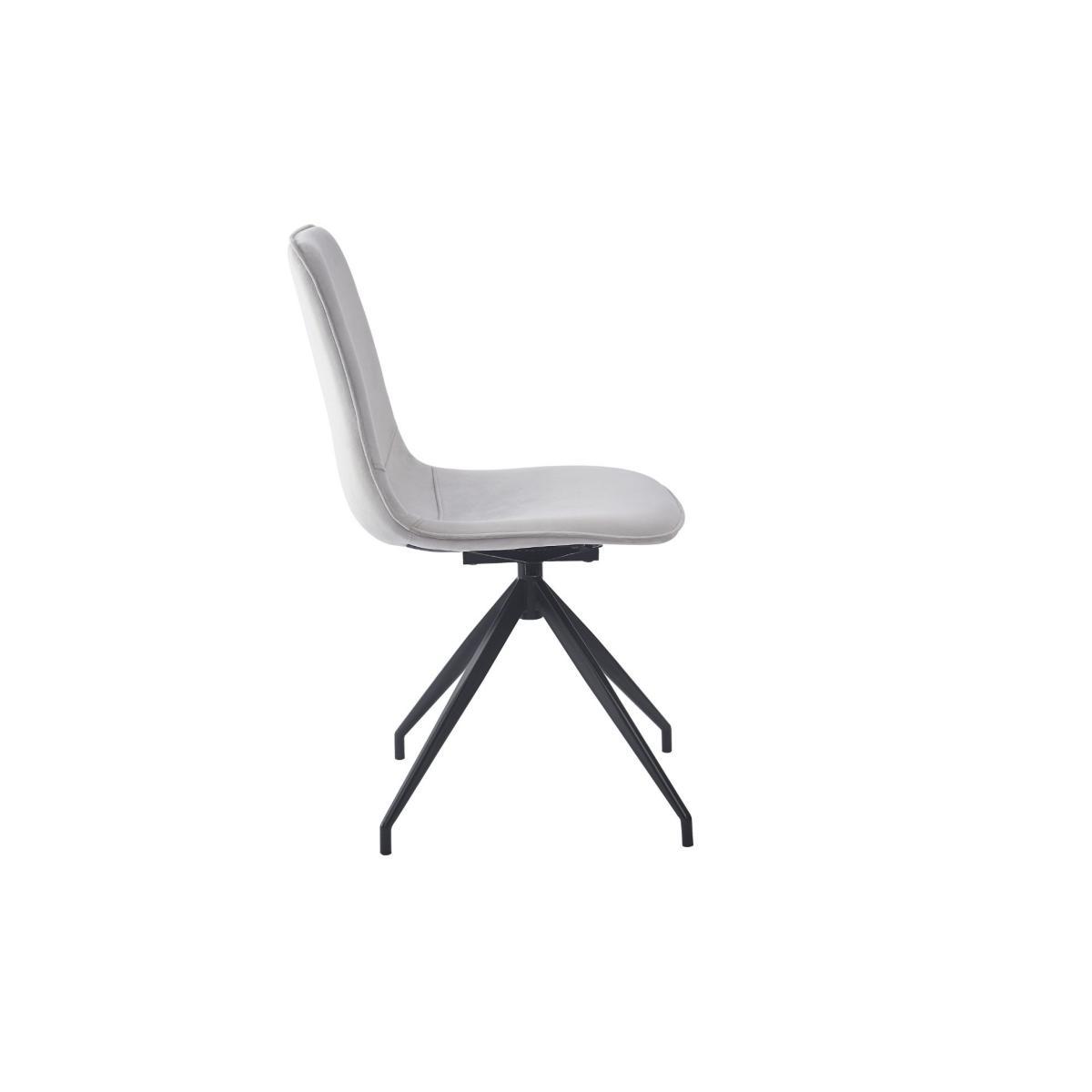 Isabella - Swivel Chair - Light Grey Velvet – image 5