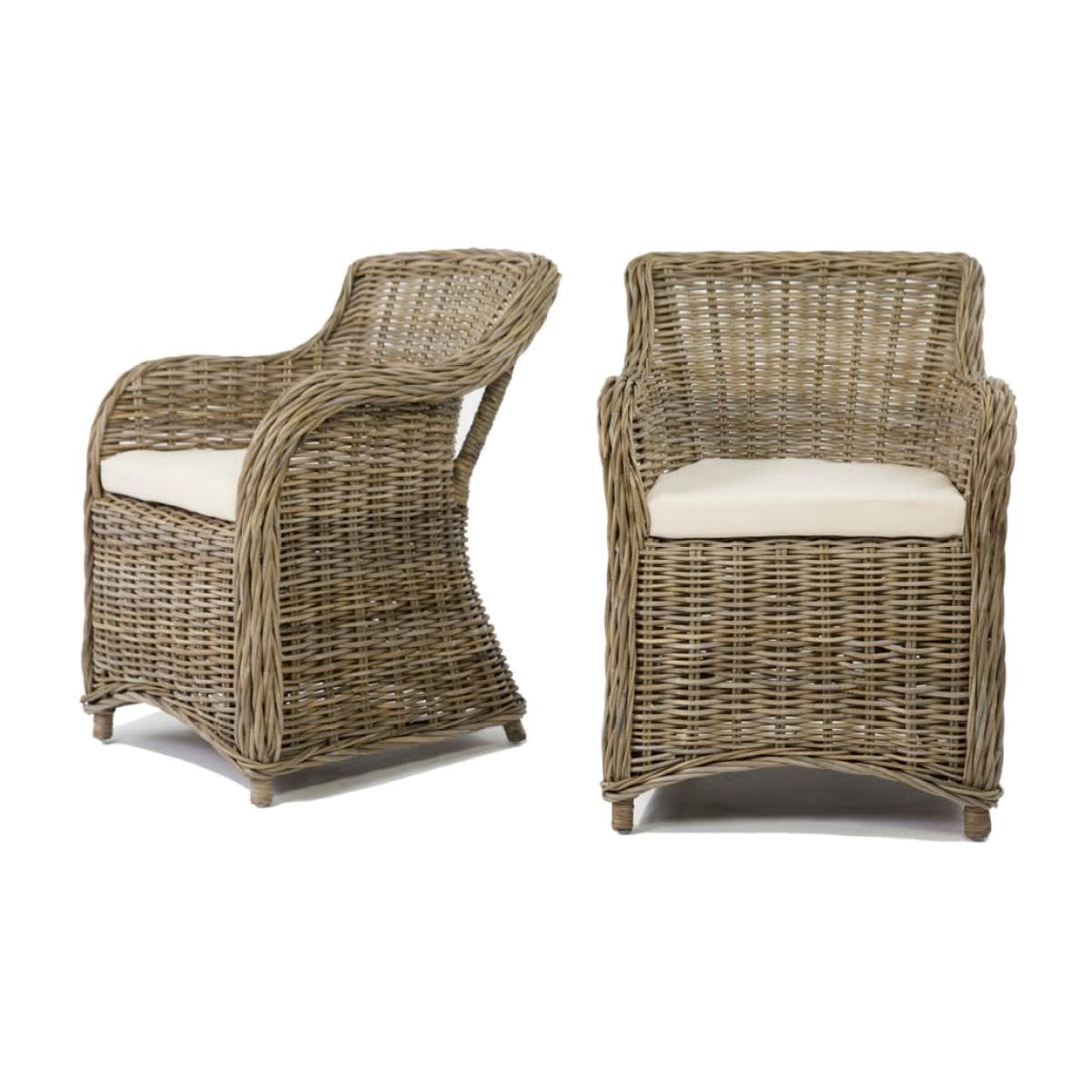 Romana - Set of Two Rattan Armchairs - Natural – image 1