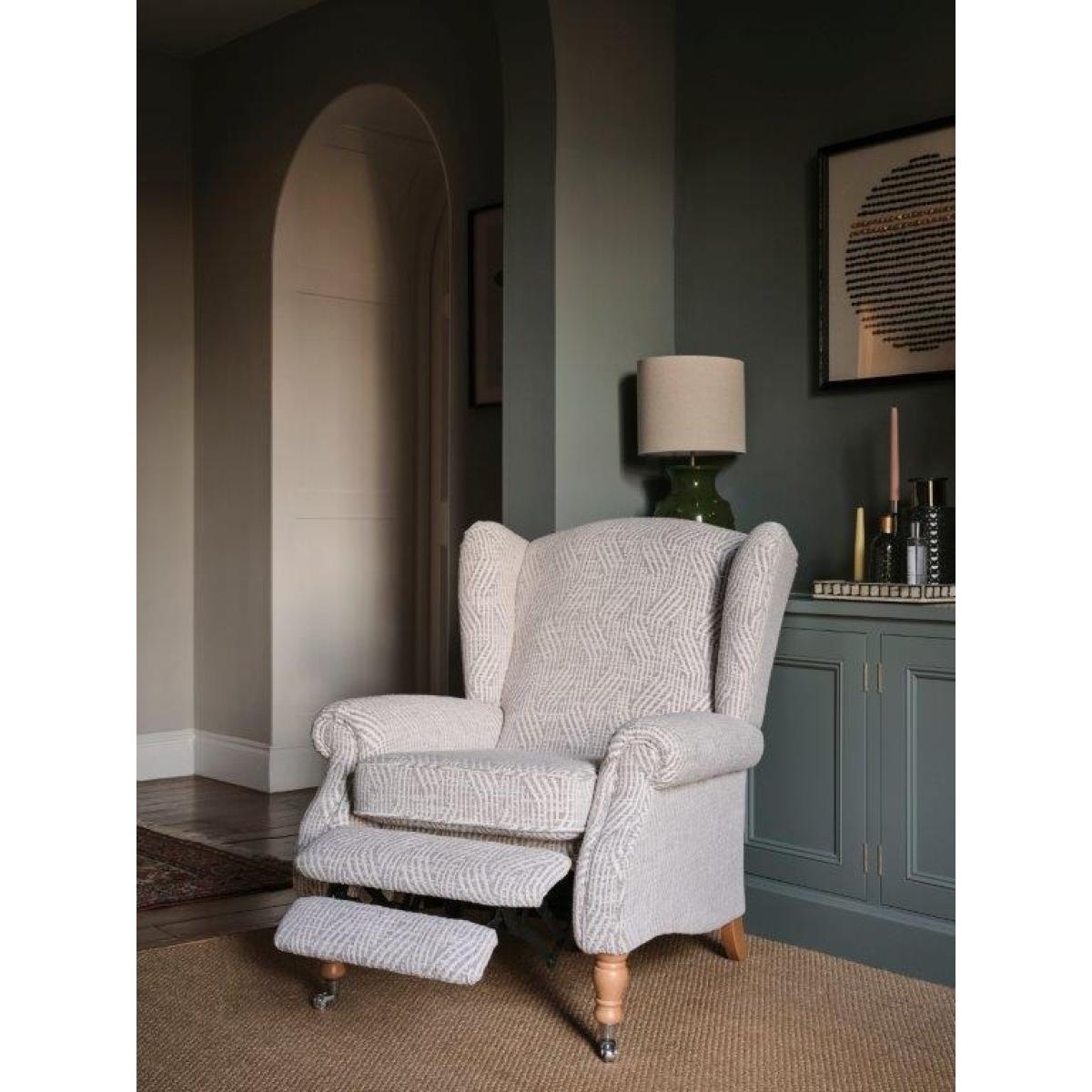 Parker Knoll Chatsworth Power Recliner Wing Chair - Fabric Grade D – image 5