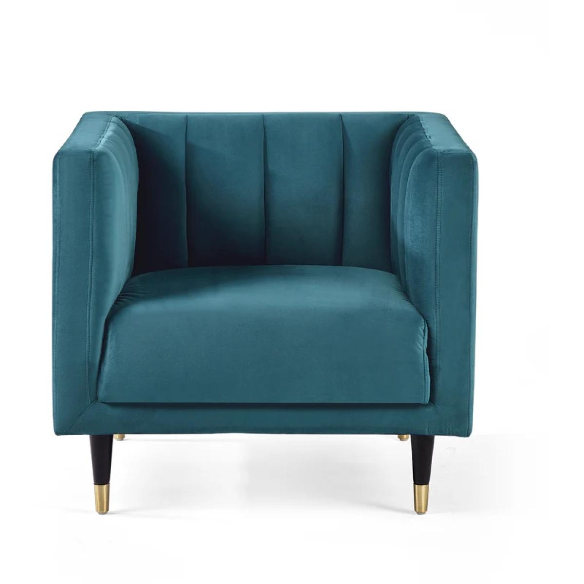 Julian Bowen Salma Scalloped Back Chair - Teal – image 2