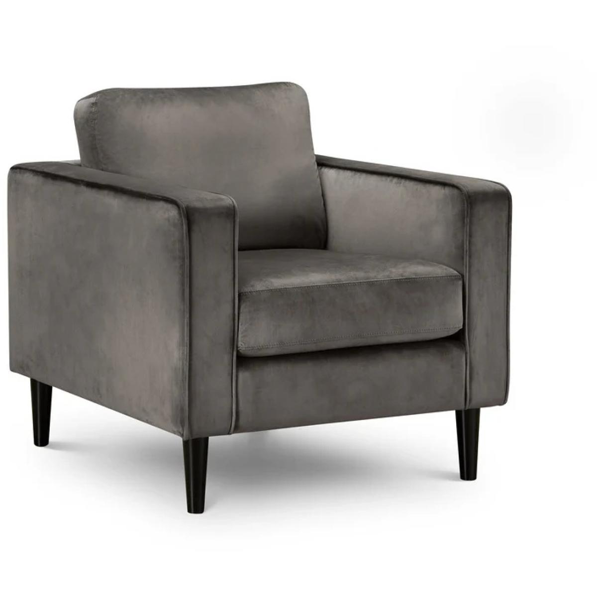 Julian Bowen Hayward Velvet Armchair In Grey – image 8