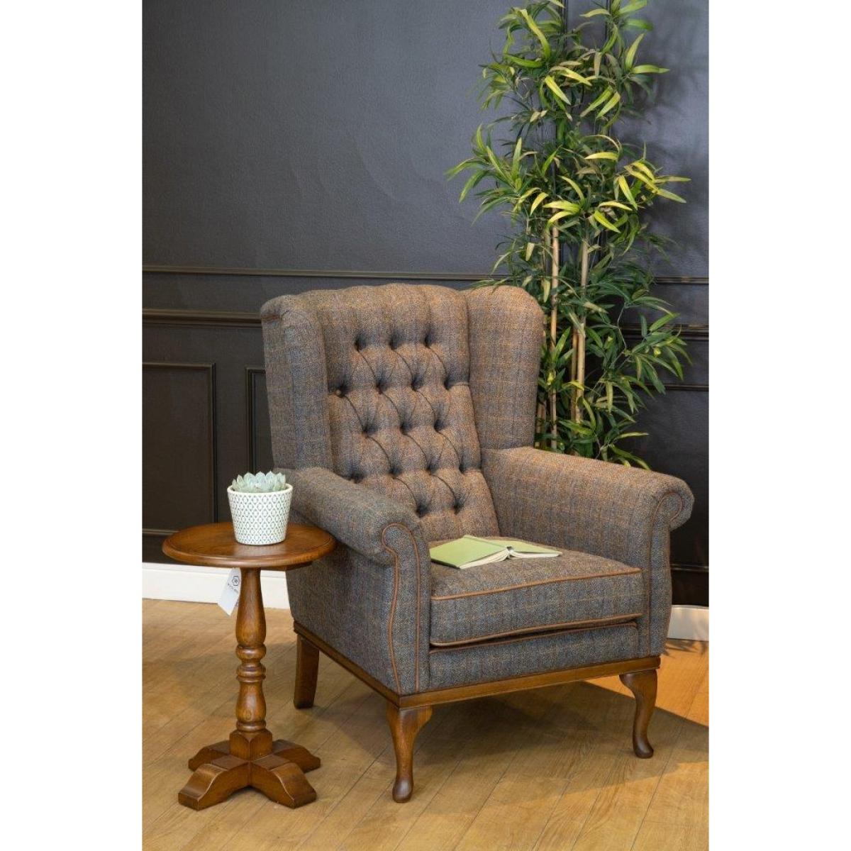 Wood Bros Watton Armchair - Fabric Grade A, Leather, Herringbone – image 2